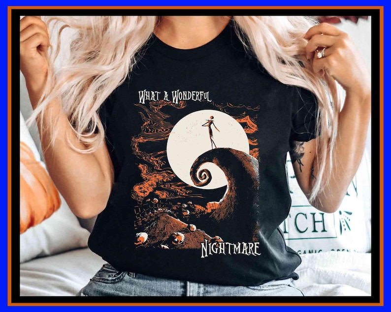 Jack Skellington Wonderful Nightmare Comfort Colors Shirt The Nightmare Before Christmas Disney Halloween Party Disneyland Spooky Season