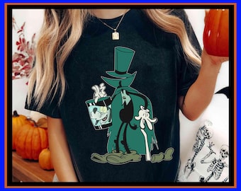 Disney Halloween Hatbox Ghost Haunted Mansion Goofy Scary Not So Scary Halloween Party | Unisex Adult Kid Cotton T-Shirt Hoodie Gift GU275