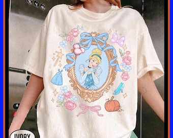 Camiseta gráfica inspirada en Cenicienta de Disney / Estilo cuento de hadas Disney DTF / Camiseta de la princesa Cenicienta / Camiseta unisex para adultos y niños, sudadera con capucha, regalo GU162