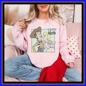 Sheriff Woody And Bo Peep Shirt Toy Story Sweatshirt Disney Couple T-Shirt Disney Girlfriend Tee Disneyworld Lover Shirt Honeymoon Tee