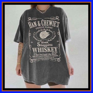 Retro Star Wars Han And Chewie's Shirt Vintage Unisex Star Wars Tee The Mandalorian Disneyland Galaxy's Edge