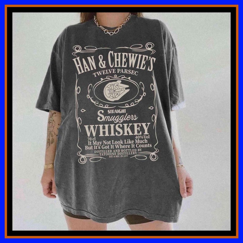 Retro Star Wars Han And Chewie's Shirt Vintage Unisex Star Wars Tee The Mandalorian Disneyland Galaxy's Edge