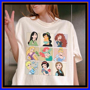 Disney Princess Shirts Matching Group Disney Girl Shirt Disney Bounding Shirts Aurora Elsa Anna Cinderella Ariel Snow White Rapunzel