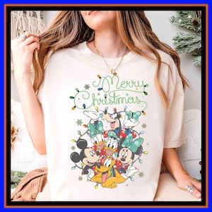 Retro Mickey Mouse Christmas Shirt Disneyland Family Tee Merry Christmas Mickey's Very Merry Xmas 2025 Party