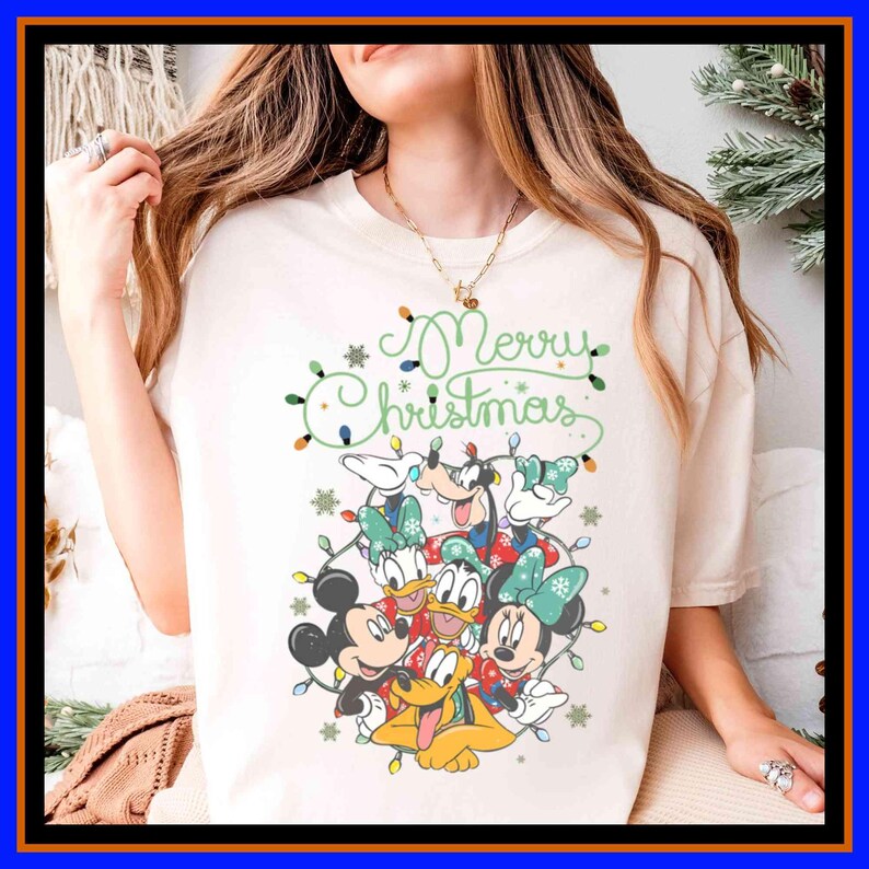 Retro Mickey Mouse Christmas Shirt Disneyland Family Tee Merry Christmas Mickey's Very Merry Xmas 2025 Party