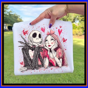 Jack and Sally Lovers Shirt Disney Valentines Tee Nightmare Couple Shirt Disneyland Valentines Day Her Jack His Sally Couple
