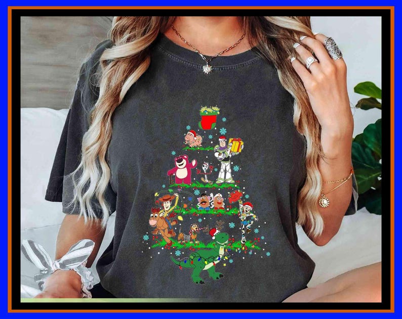 Toy Story Disney Christmas Tree Shirt Buzz Lightyear Woody Jessie Mickey's Very Merry Christmas Disneyland Xmas Holiday Family Trip Gift
