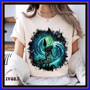 Retro Moana Heart Of Te Fiti Archway T-Shirt Moana Princess Ocean Archway Shirt Disney Princess Silhouette Tee Disneyland Girl Trip Tee