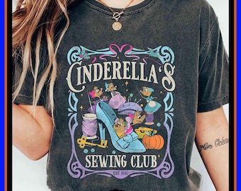 Disney Cinderella Sewing Club Shirt Jaq Gus Glass Slipper Tee Princess Girl Trip Gift | Unisex Adult Kid Cotton T-Shirt Hoodie Gift GU234