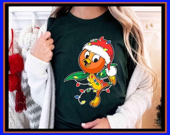 Orange Bird Tshirt | Disney Christmas Shirt | Orange Bird Retro Soft Cotton Tee | Unisex Adult Kid Gift Hoodie T-Shirt GU172