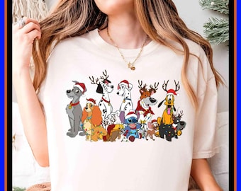 Disney Dogs Christmas Shirt Mickey Very Merry Xmas Dog Lover Tee Holiday Disney Pet Gift | Unisex Adult Kid Cotton T-Shirt Hoodie Gift GU251