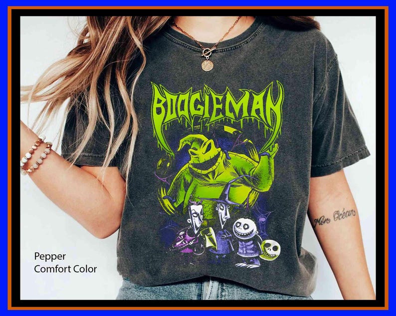 Lock Shock Barrel Oogie Boogie Man Comfort Colors Shirt Nightmare Before Christmas T-Shirt Disney Halloween Party Disneyland Spooky Trip
