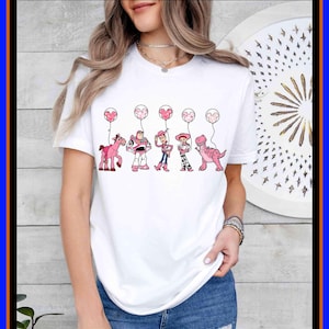 Toy Story Valentines Day Shirt Disney Love Tee Buzz Lightyear and Jessie Shirt Disneyworld Shirt Woody and Buzz Shirt Mickey Cupid Tee