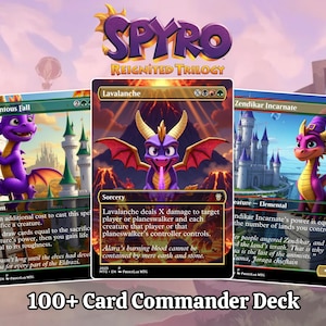 Proxy 100+ Card Commander Deck – Spyro Theme Deck Ready to Play Custom Art Gift for Players  Collectors