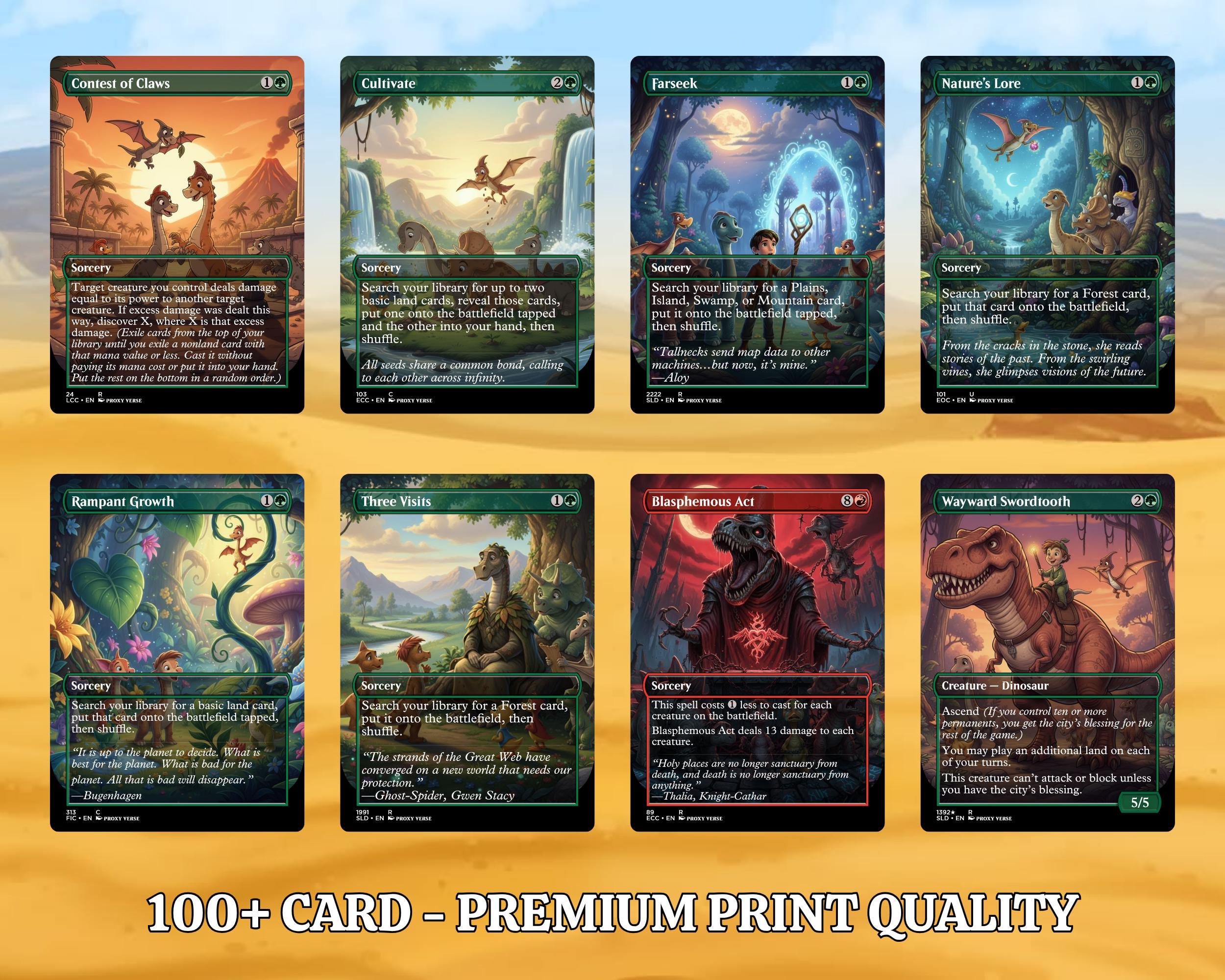 Proxy 100+ Card Commander Deck – the Land Before Time Inspired Dinosaur ...