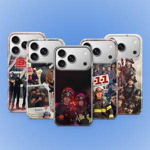 Capa para celular Show 911 com o bombeiro Evan Buckley Bobby Nash para iPhone, Samsung e Google Pixel. Protetor de privacidade resistente.