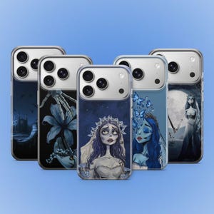 Funda para teléfono de La novia cadáver, Amor de vampiros, Historia de esqueletos, Cubierta para iPhone, Samsung, Google Pixel, Protector de privacidad resistente