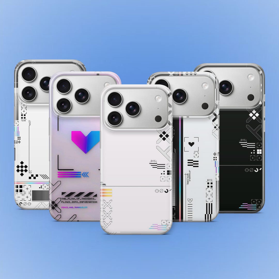 Printstream Phone Case Futeristic Data Values Cover for iPhone Pro Max ...