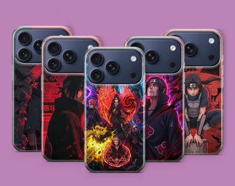 Custodia per telefono Ninja Akatsuki ed mantello di nuvole Samurai manga Cover per Iphone Pro Max Air mini Plus e Samsung Ultra Fe Google Pixel Pro XL A