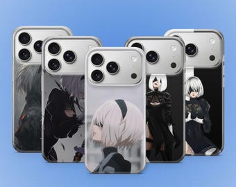 Funda para teléfono Nier 2B Battler NieR Automata cabello blanco Reencarnación Funda para iPhone Pro Max Air Plus Samsung Ultra Fe Google Pixel Pro XL