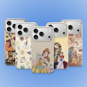 Funda para teléfono Bella, princesa Disney La Bella y la Bestia, vestido amarillo, funda para iPhone Pro Max Air Plus Samsung Ultra Google Pixel Pro
