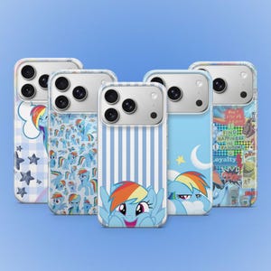 Rainbow pony Phone Case Cartoon kawaii dash horse pony  for Iphone Pro Max Air mini Plus Samsung Ultra Fe Google Pixel Pro XL A