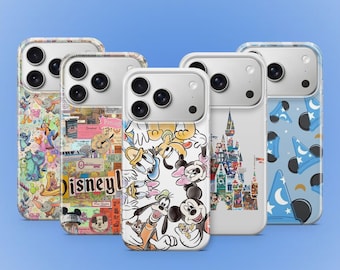 Funda para teléfono Disney Vintage Disneyworld para iPhone 17e 16 15 14 13 12 Samsung S26 S25 FE S24 A57 A17 Pixel 10 9 8