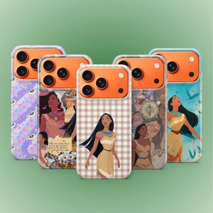 Funda para teléfono Pocahontas, princesa nativa americana, mascota mapache, funda para iPhone Pro Max, Air mini Plus y Samsung Ultra Fe Google Pixel Pro XL