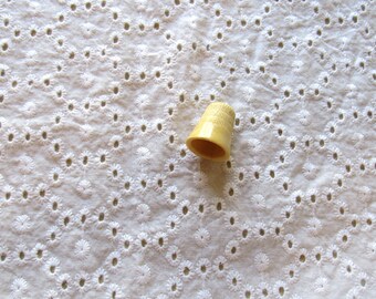 white eyelet vintage cotton fabric -- 45 wide by the yard