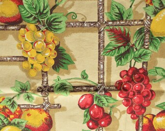 fruit print vintage cotton home decor fabric sample