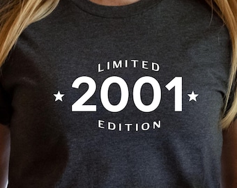 Limited Edition 2001 T-Shirt, 25th Birthday Gift Tee