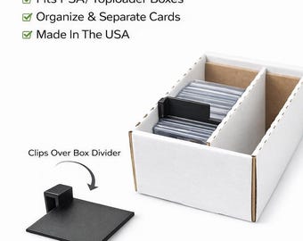 3D Printed Trading Card Box Divider | Sports Card Organizer, Fits PSA/Toploader Boxes