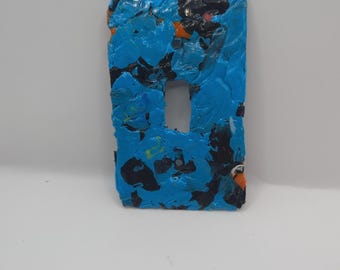 Custom hand made light switch cover made from recycled filiment