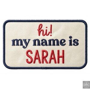 Parche personalizado con nombre "Hola, mi nombre es" Insignia bordada para planchar Regalo personalizado retro