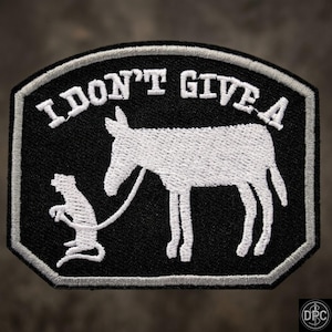 Embroidered Patch, Rat Donkey Tail Humor Badge, Iron On Sew On Bag Hat