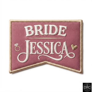 Juego de parches personalizados para despedida de soltera, paquete de insignias personalizadas para la novia y las damas de honor (juego de 6)