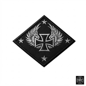 Iron Cross Patch Iron On, Eagle Wings Biker Embroidered Patch, Classic Chopper Badge, Motorcycle Vest Denim Jacket Patch,Biker Gift for Him