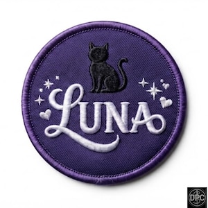 Écusson personnalisé avec le nom de votre animal de compagnie, badge brodé personnalisé avec le nom de votre chien ou chat, écusson thermocollant pour vestes, sacs à dos et chapeaux