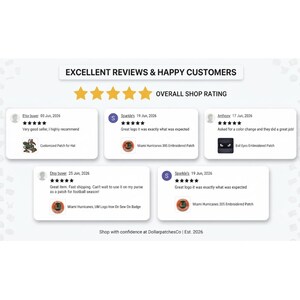 K&ouml;nnte beinhalten: Eine grafische Darstellung mit dem Titel EXCELLENT REVIEWS & HAPPY CUSTOMERS, f&uuml;nf goldenen Sternen und einer OVERALL SHOP RATING Bewertung. Sie enth&auml;lt f&uuml;nf Kundenrezensionen mit F&uuml;nf-Sterne-Bewertungen, Text und kleinen Bildern.