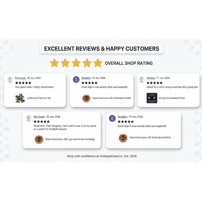 K&ouml;nnte beinhalten: Eine grafische Darstellung mit dem Titel EXCELLENT REVIEWS & HAPPY CUSTOMERS, f&uuml;nf goldenen Sternen und einer OVERALL SHOP RATING Bewertung. Sie enth&auml;lt f&uuml;nf Kundenrezensionen mit F&uuml;nf-Sterne-Bewertungen, Text und kleinen Bildern.