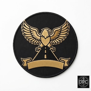 Custom Eagle Biker Patch, Personalized Club Name Embroidered Badge, Motorcycle Vest Patch