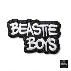 Toppa ricamata termoadesiva dei Beastie Boys, distintivo classico della musica rap