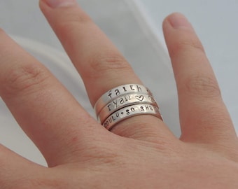 Custom Engraved Stacking Ring