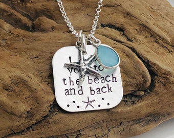 Beach and Back Necklace - Sterling Silver