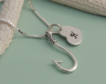 Personalized Fish Hook Necklace