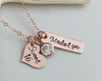 Personalized Sweet 16 Necklace