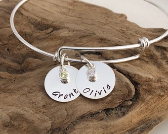 CUSTOM Name Bangle Bracelet