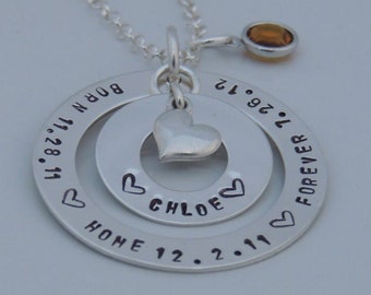 Personalized Adoption Necklace - Mother Necklace