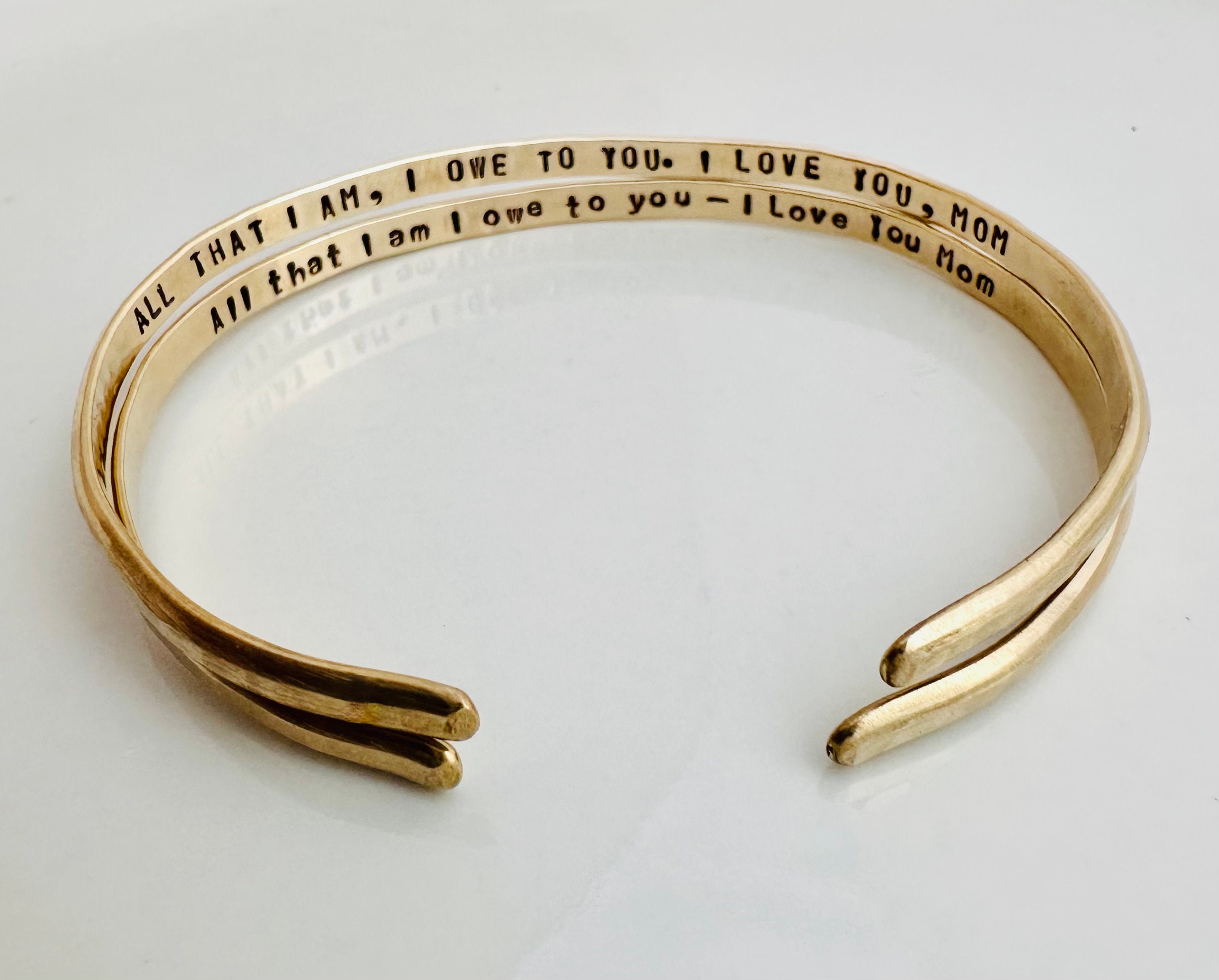 Amazon.com: Your Own Text, Customized Cuff, Inspirational Gift, Engraved  Cuff, Personalize Bracelet, Skinny Bangle (Color: gold, Engrave outside,  inside or both sides of cuff: outside engrave only) : Handmade Products