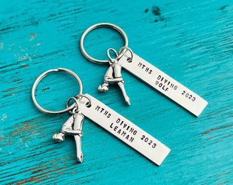 Personalized Diving / Swimming Key Chain